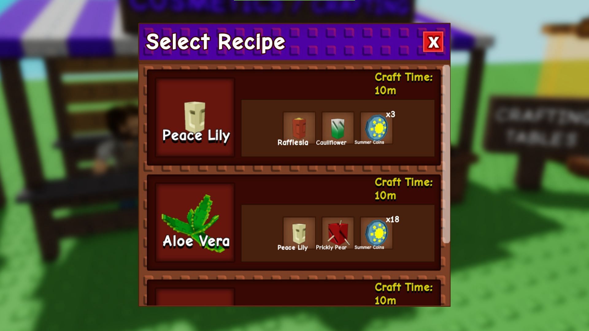 You also need the coins to craft some items (Image via Roblox)